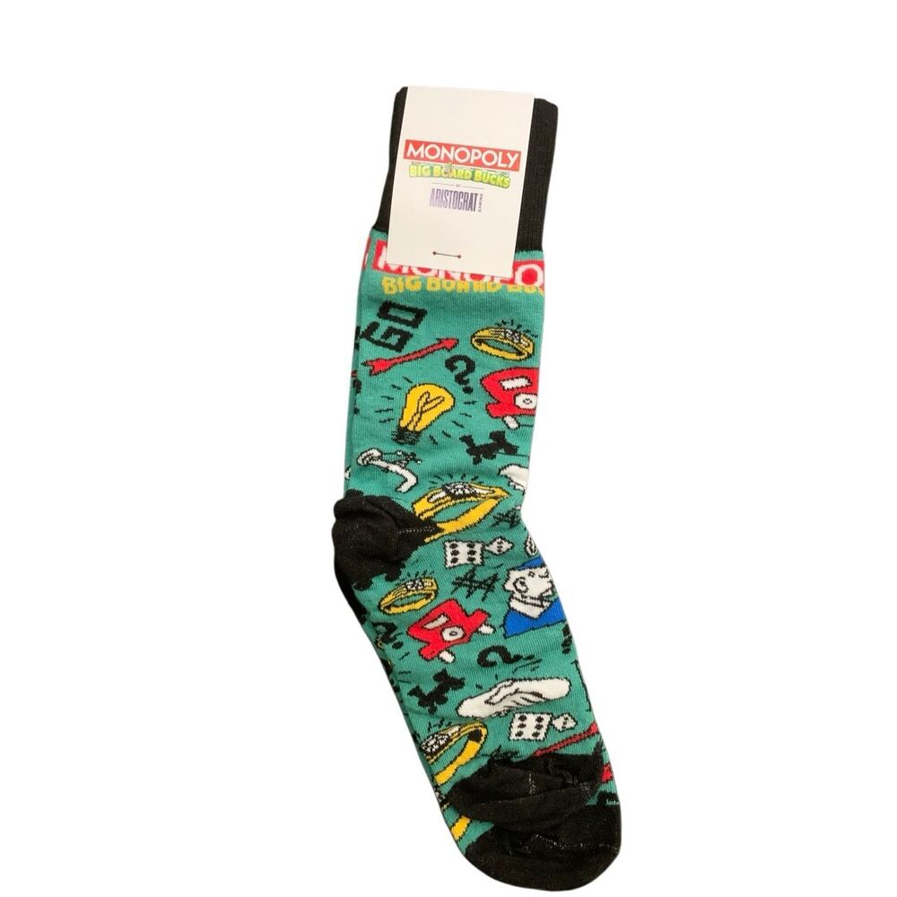 Monopoly Big Board Bucks Casino Aristocrat Gaming Socks NEW WITH TAGS
